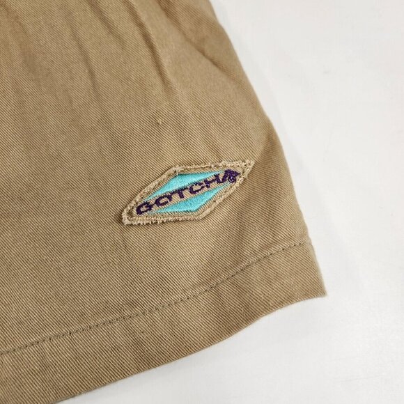 Gotcha Khaki Chino Shorts Mens Size 30 Vintage 100% Cotton Casual 80s Beige - Picture 2 of 9